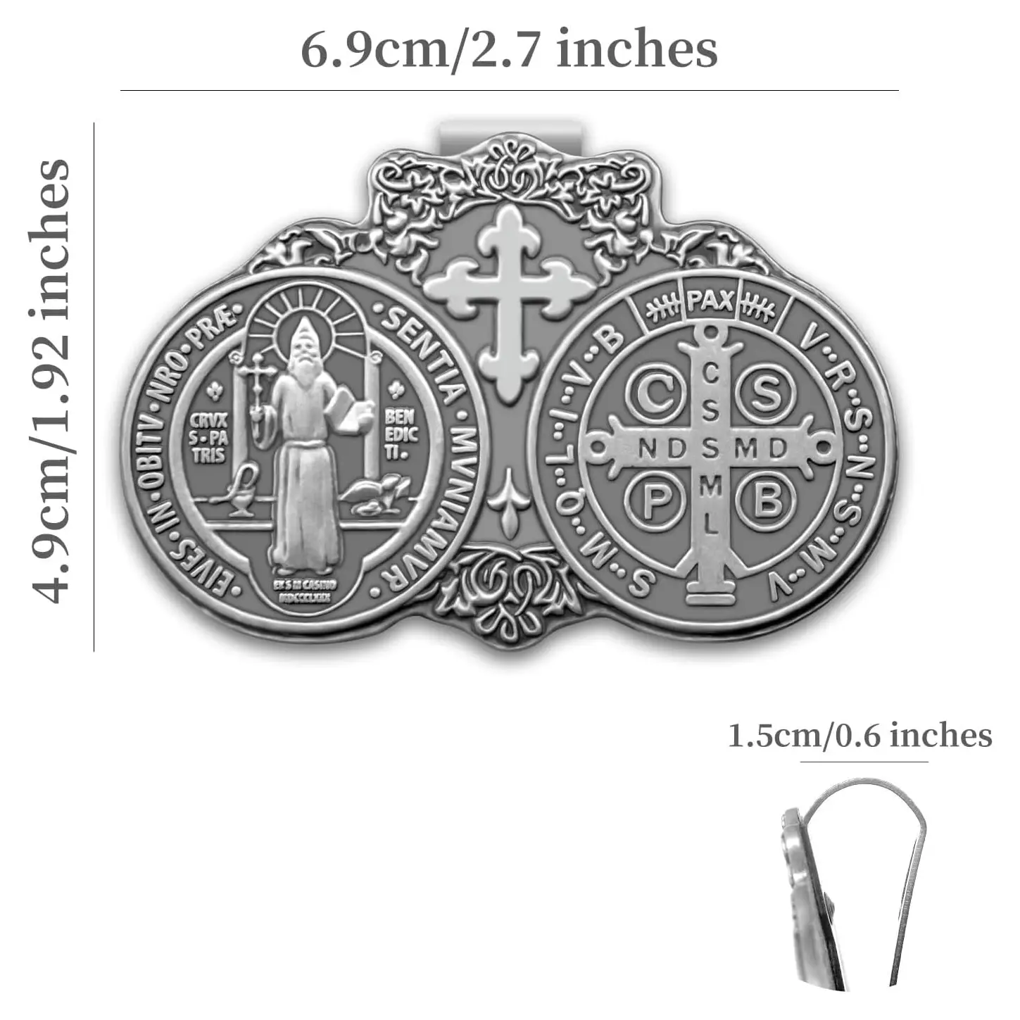 Car Sun Visor Accessories Saint Benedict Medal Bless Driving Safety - Image 7