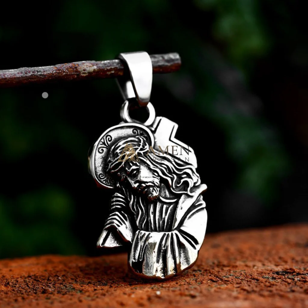 Christ of The Passion Icon Pendant Necklace Amen Artisan - Image 3