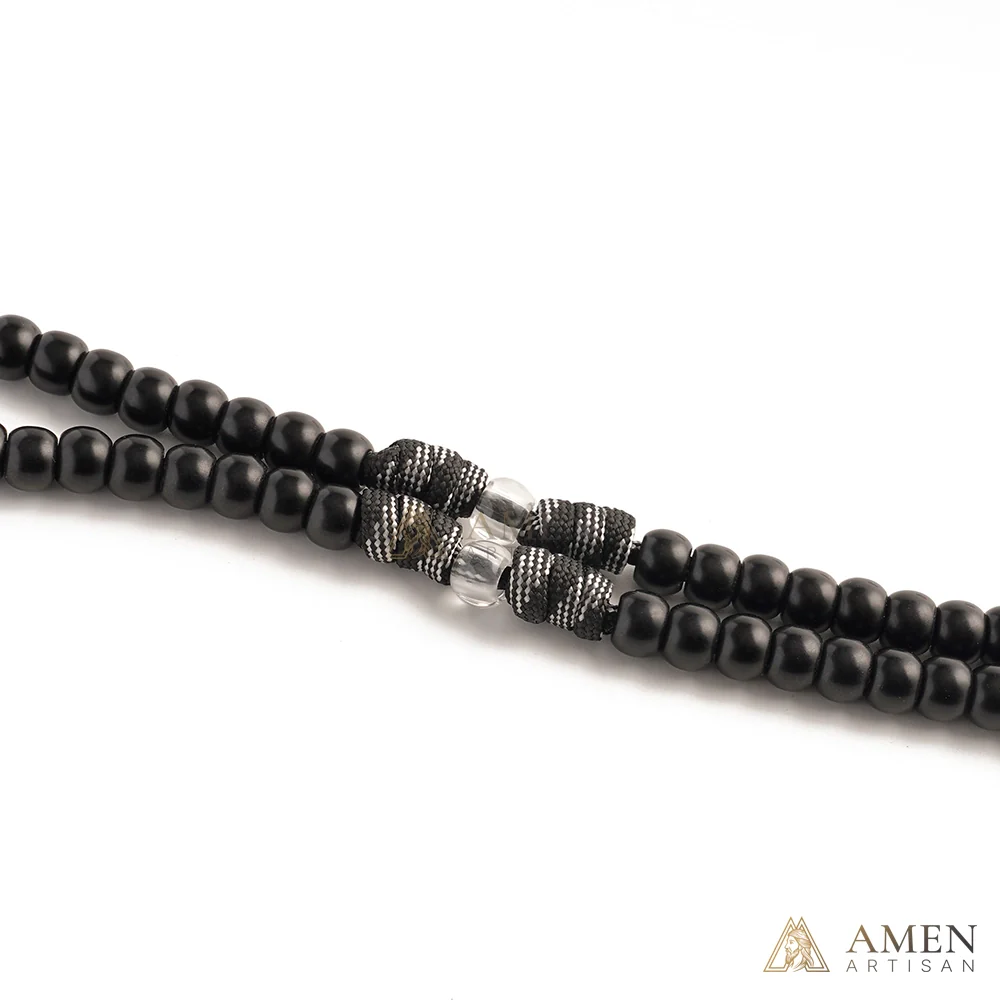 【Deal Today】Tactical Paracord Rosary — Matte Black Beads, Military-Grade Strength, Warrior’s Faith - Image 6