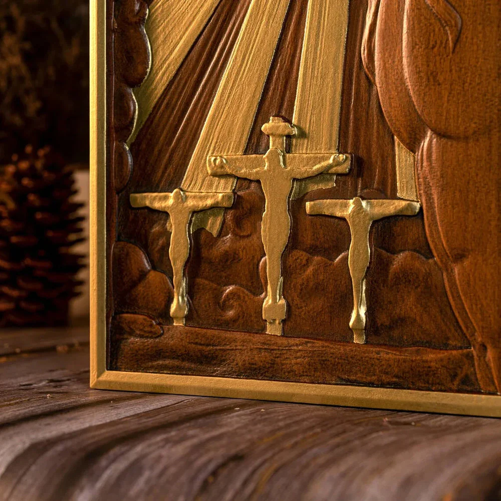 Jesus of the Passion Wood Caring Amen Artisan - Image 3