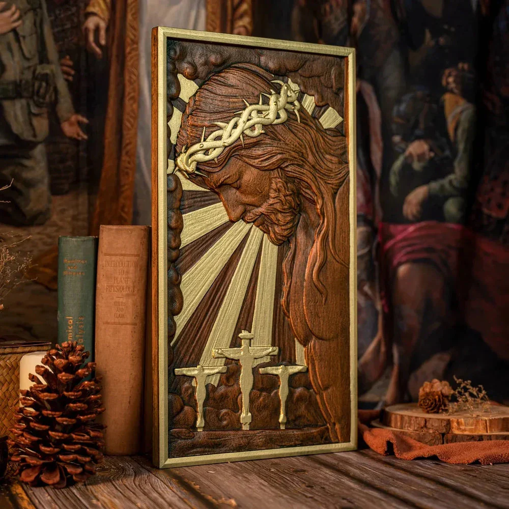 Jesus of the Passion Wood Caring Amen Artisan - Image 4