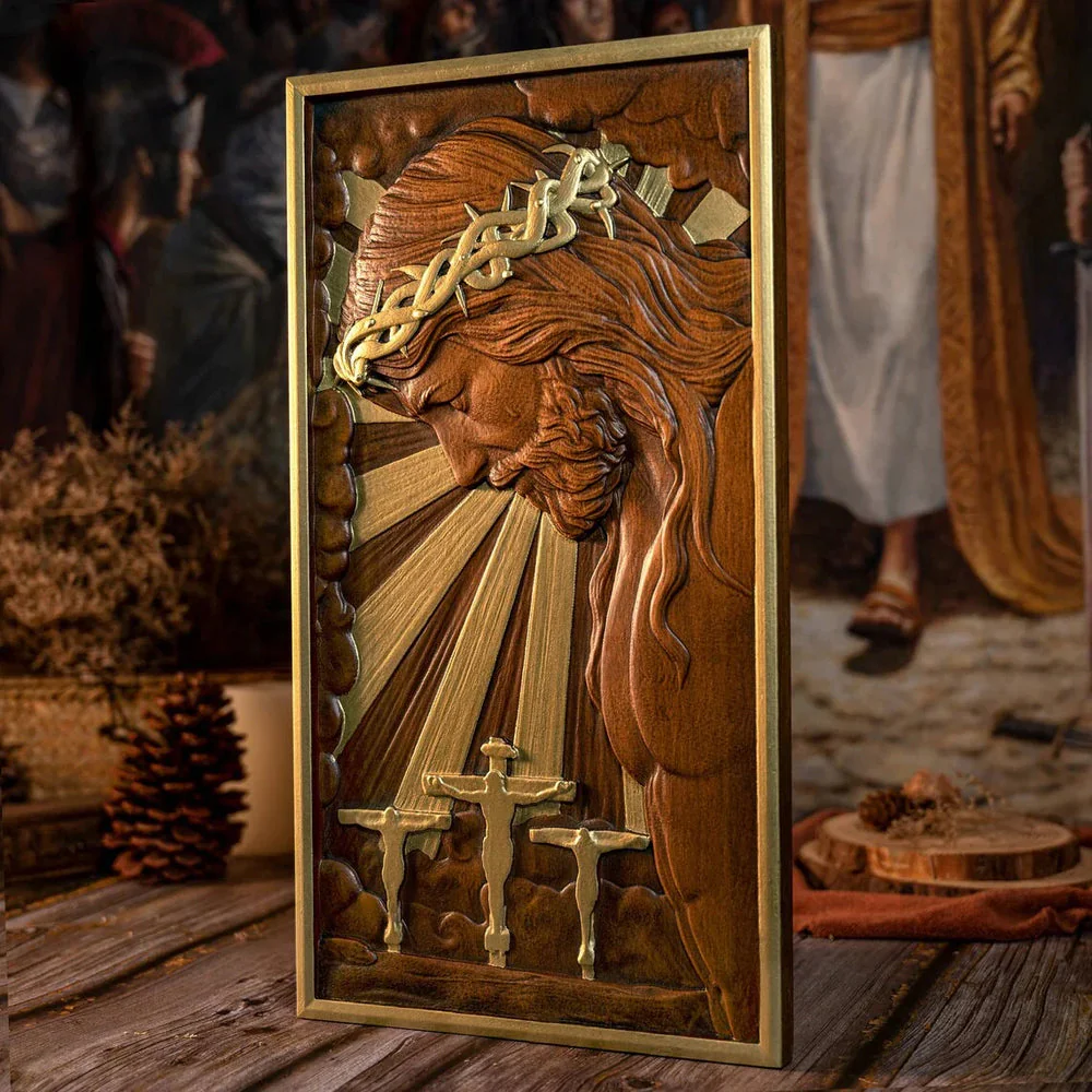 Jesus of the Passion Wood Caring Amen Artisan - Image 5