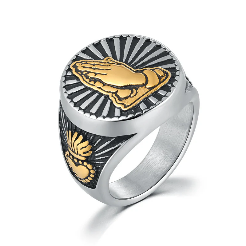 Amen Artisan Praying Hand Ring - Image 5