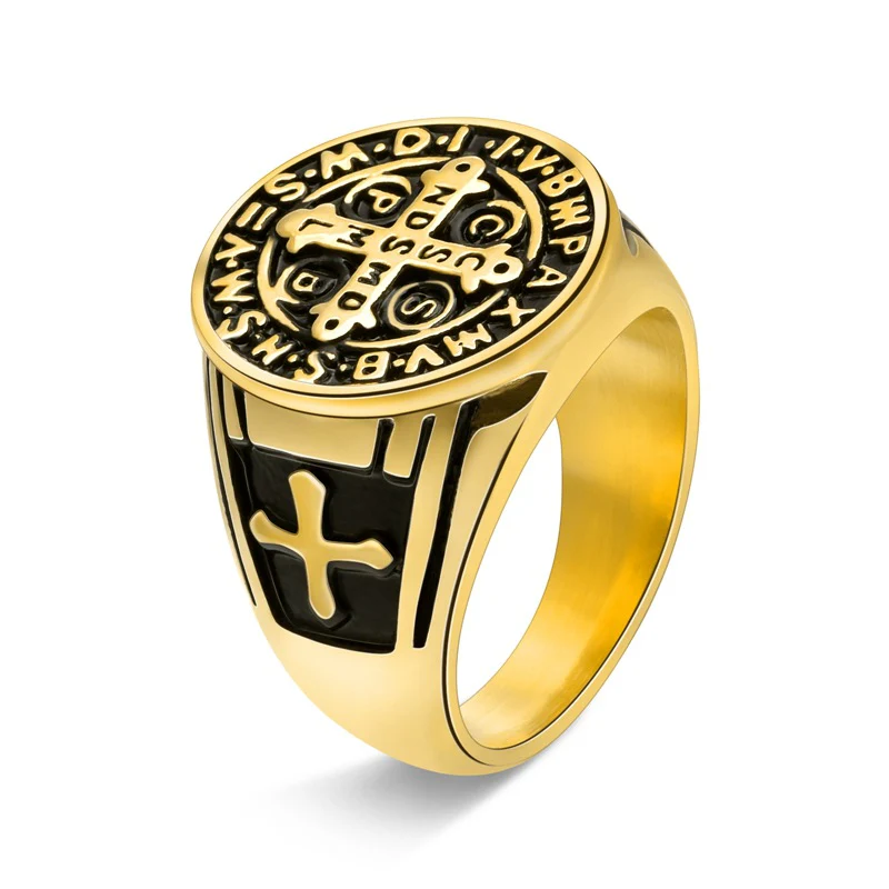 Saint Benedict Cross & Inscriptions Ring Amen Artisan - Image 12