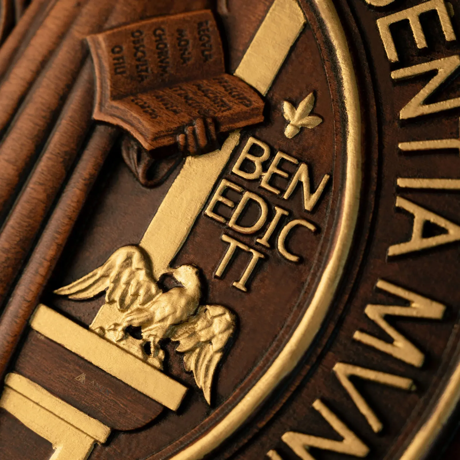 Saint Benedict Medal Wood Carving Amen Artisan - Image 5