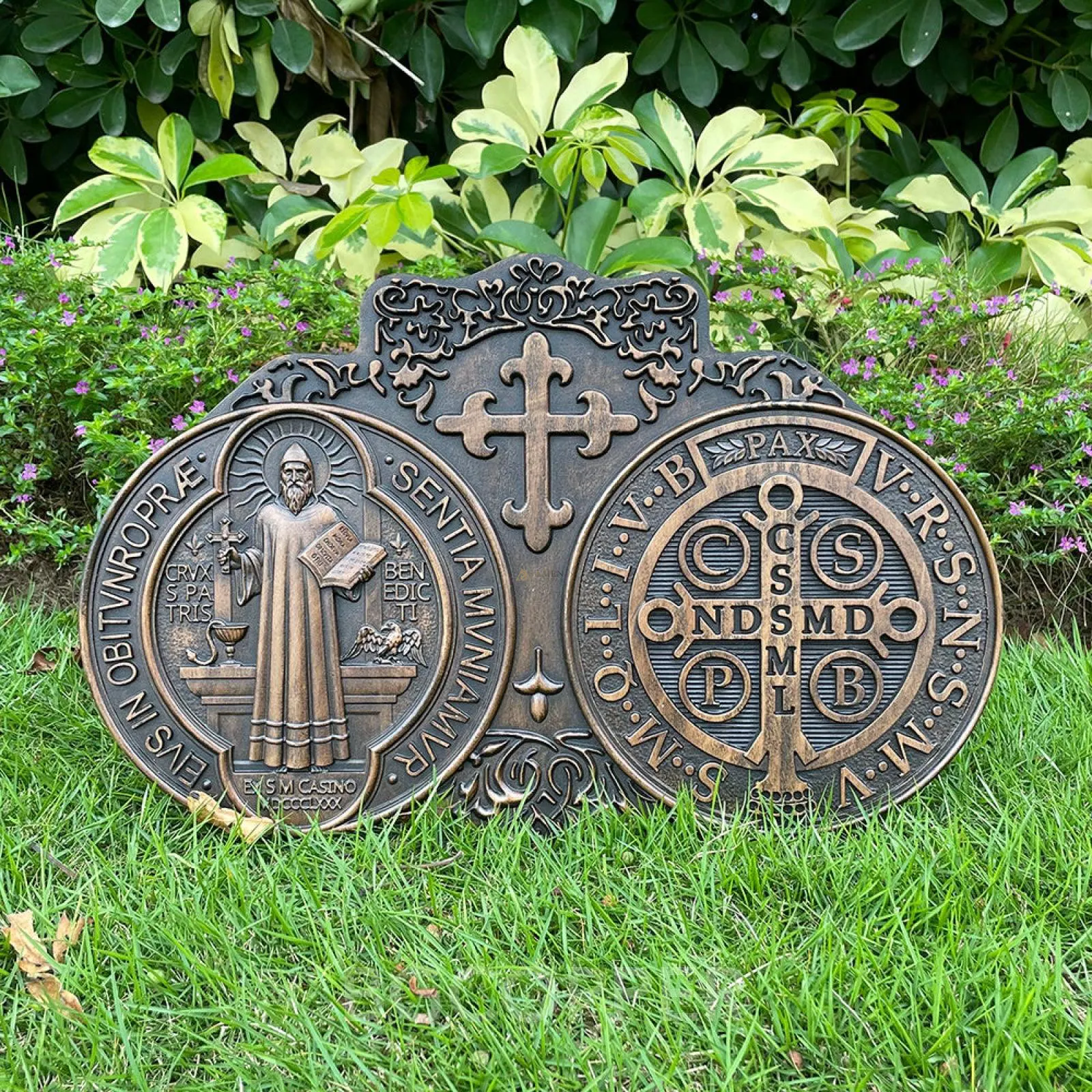 Saint Benedict Medal Wood Carving Amen Artisan - Image 6