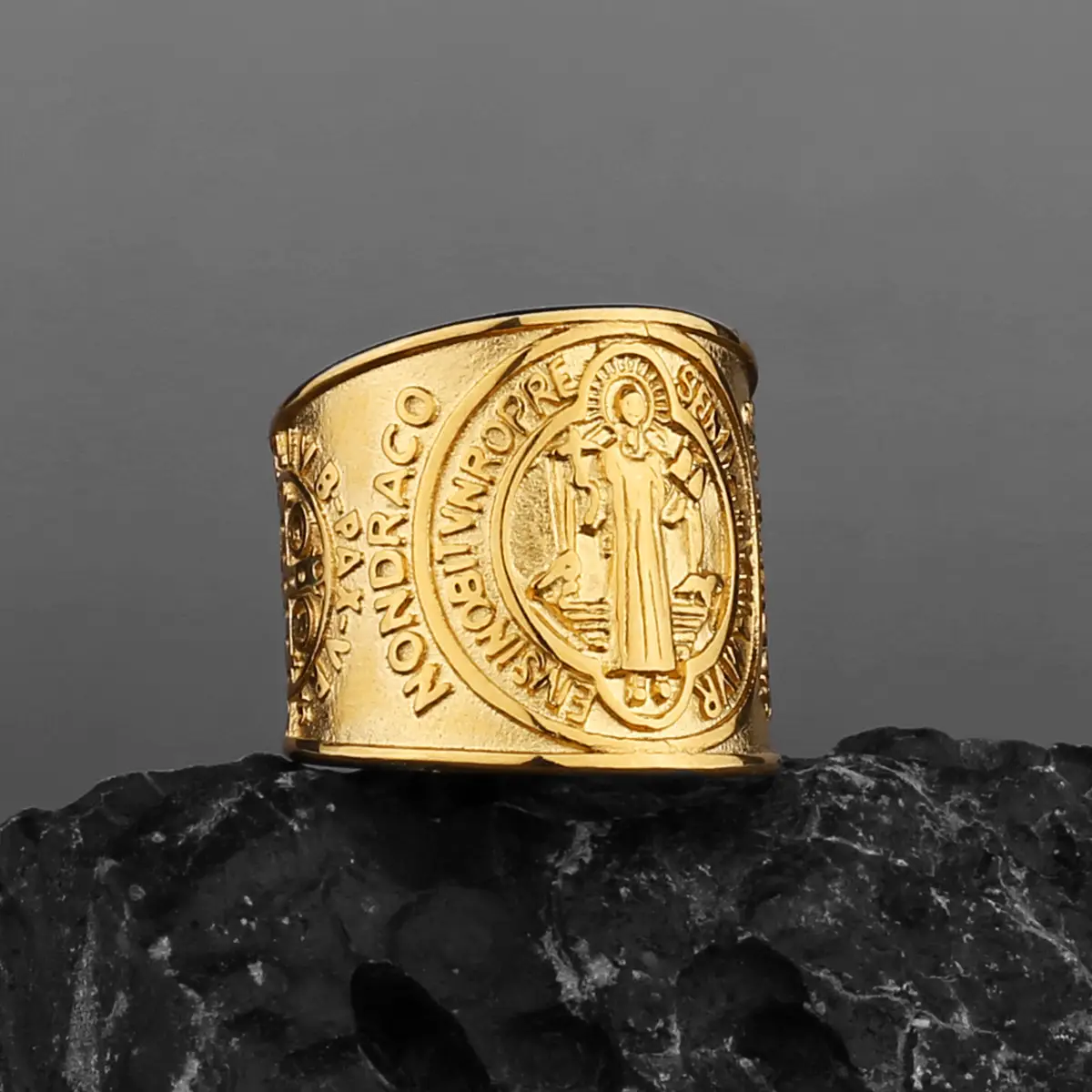 Saint Benedict Image Ring Amen Artisan - Image 3