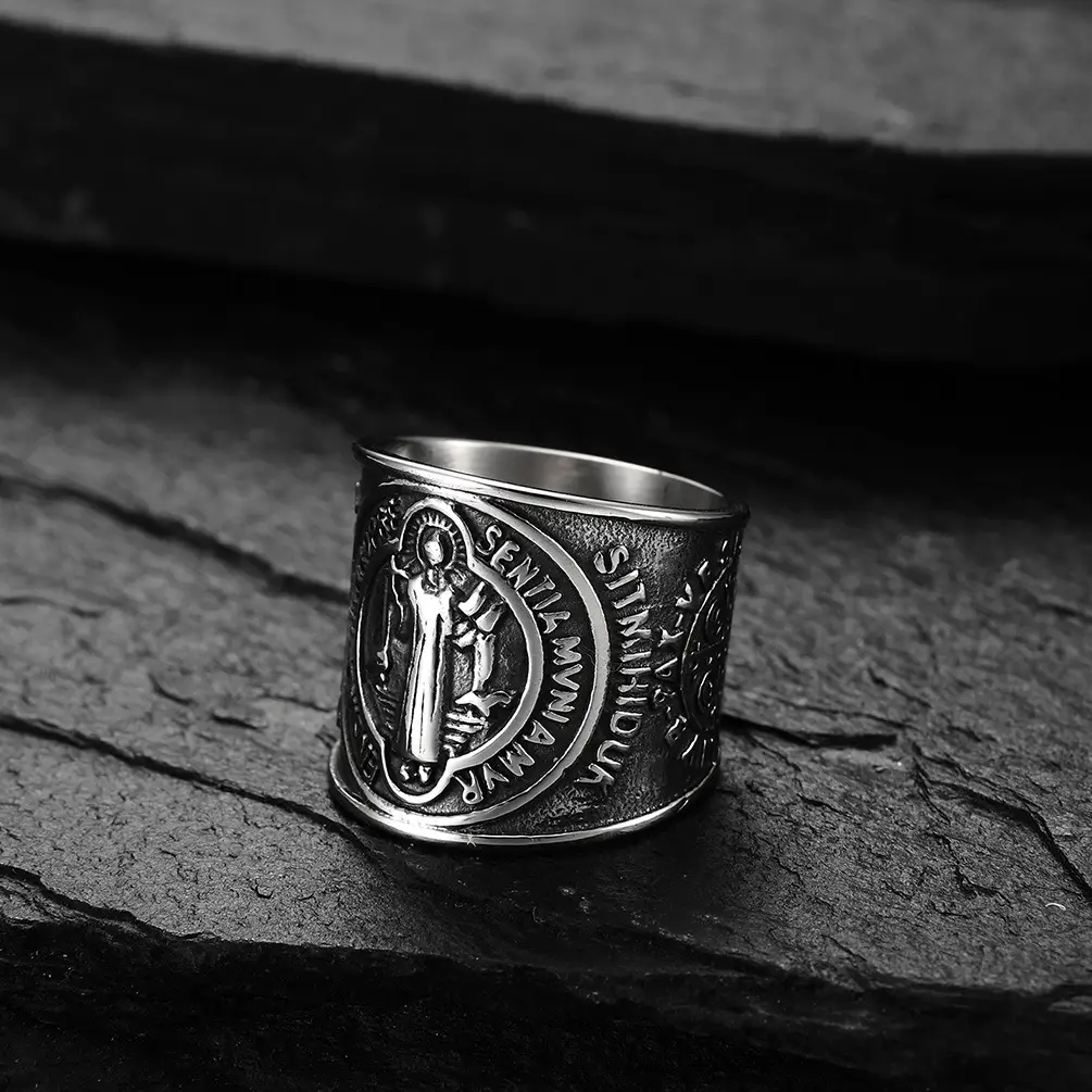 Saint Benedict Image Ring Amen Artisan - Image 4