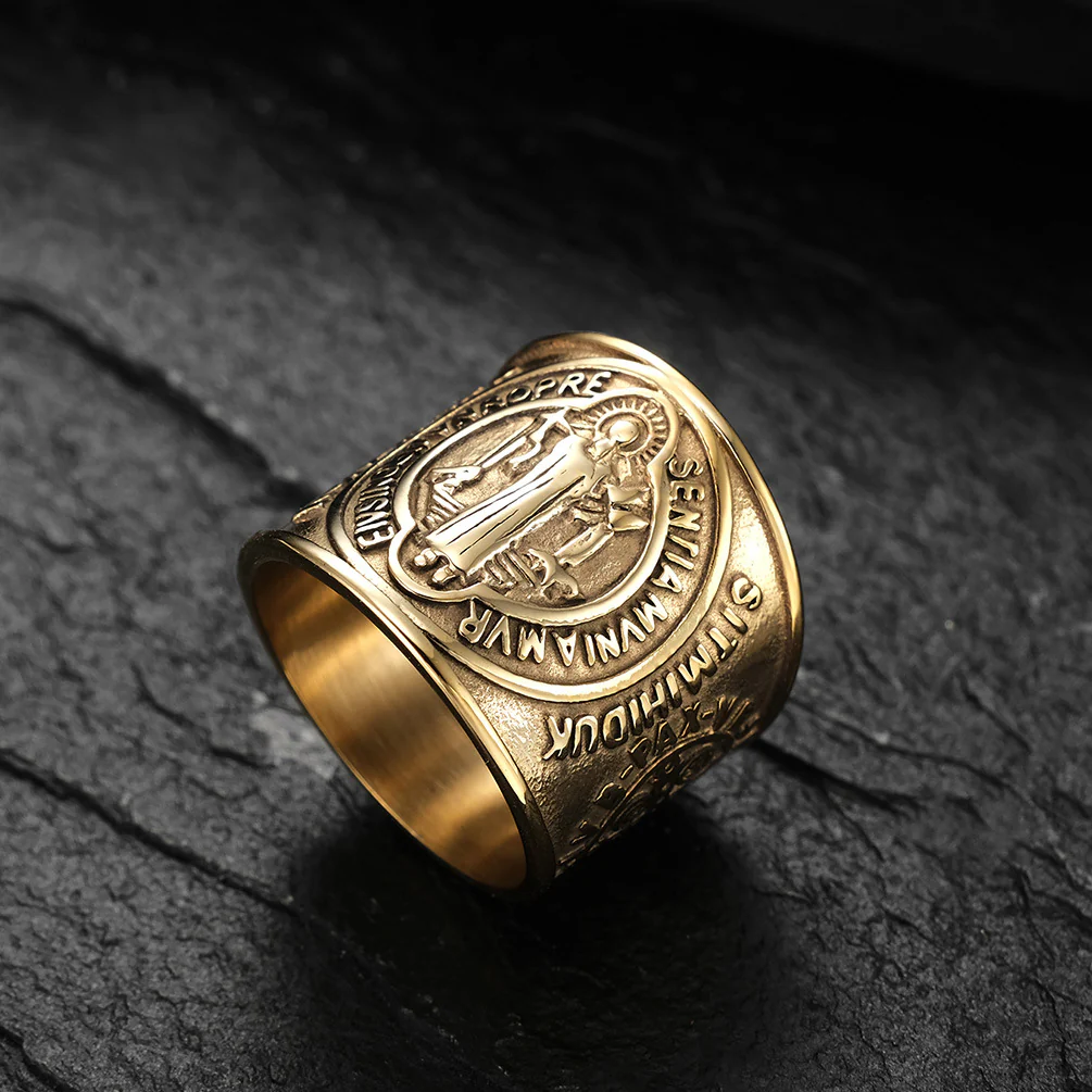 Saint Benedict Image Ring Amen Artisan - Image 5