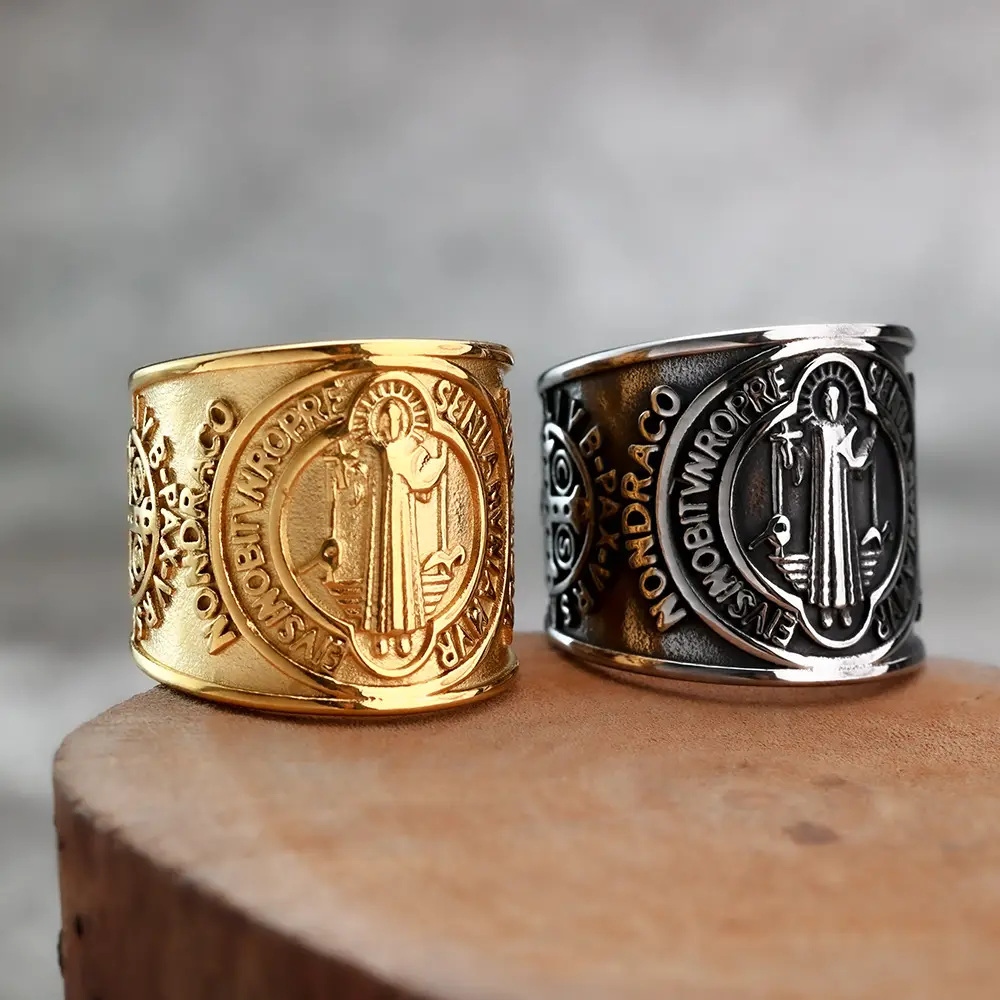 Saint Benedict Image Ring Amen Artisan - Image 6