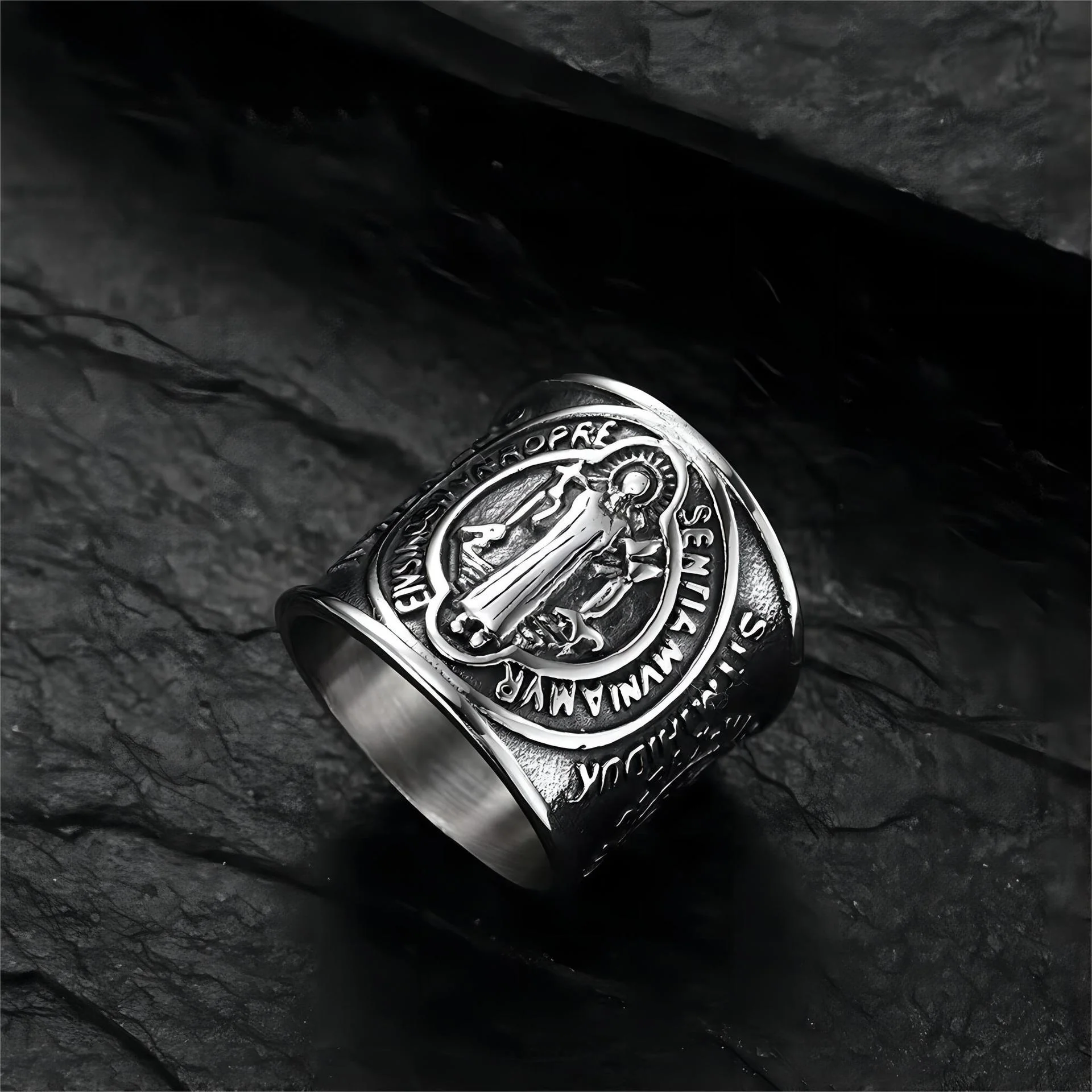 Saint Benedict Image Ring Amen Artisan - Image 8