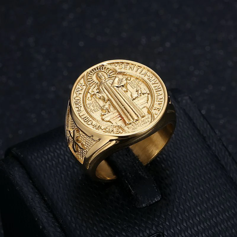 Saint Benedict Image Ring Amen Artisan - Image 3