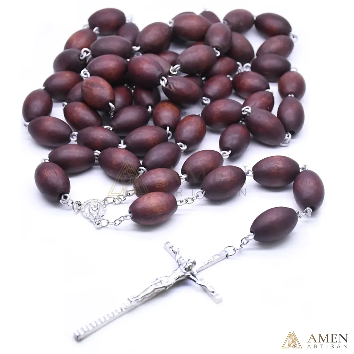 Saint Mary Wall Rosary Amen Artisan - Image 3