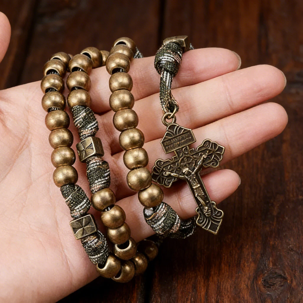 【Deal Today】St. Michael Combat Rosary Paracord Bracelet – Faith & Valor Amen Artisan - Image 13