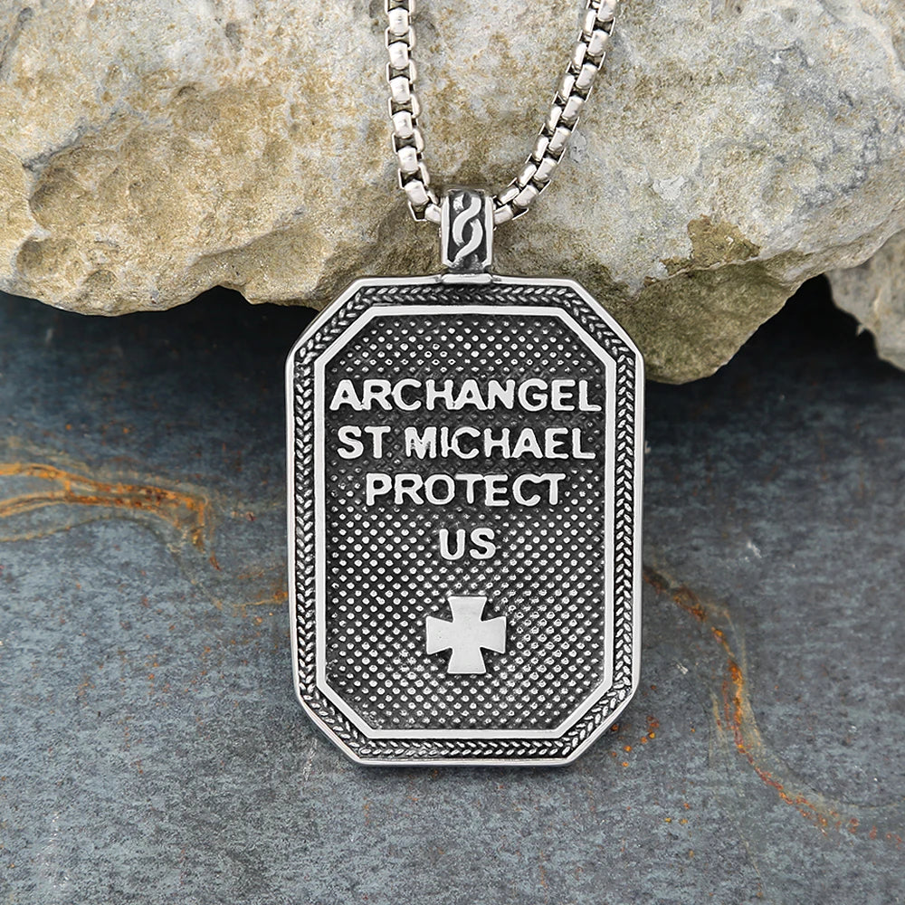 St. Michael the Archangel Guardian Medal Necklace - Amen Artisan - Image 4