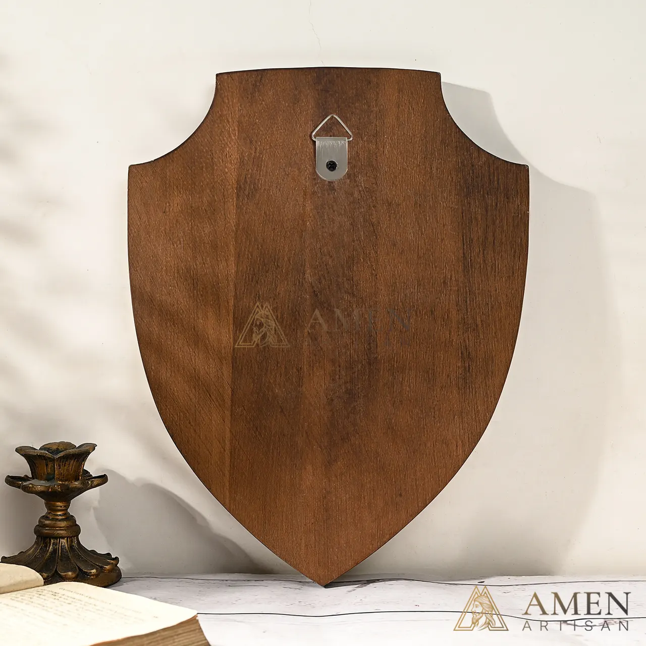 St Michael Wood Carving Amen Artisan - Image 10