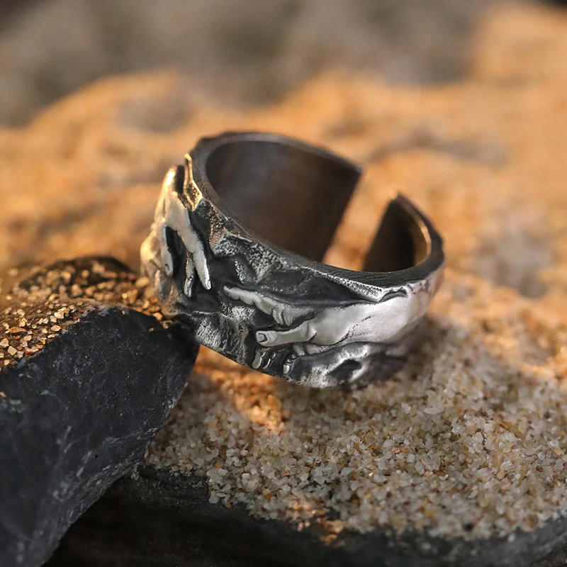 Amen Artisan The Creation of Adam Titanium Steel Ring - Image 3