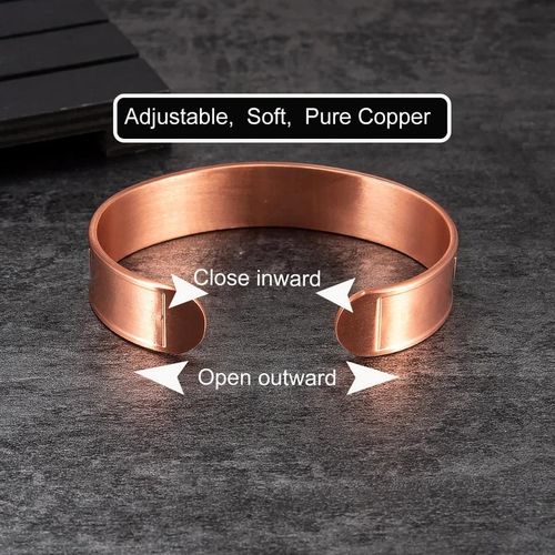 Amen Artisan Vintage Engraved Jesus Name Copper Magnetic Bracelet - Image 3