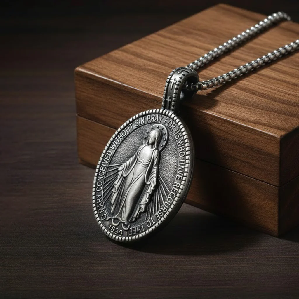 Virgin Mary Titanium Stee Pendent - Image 3
