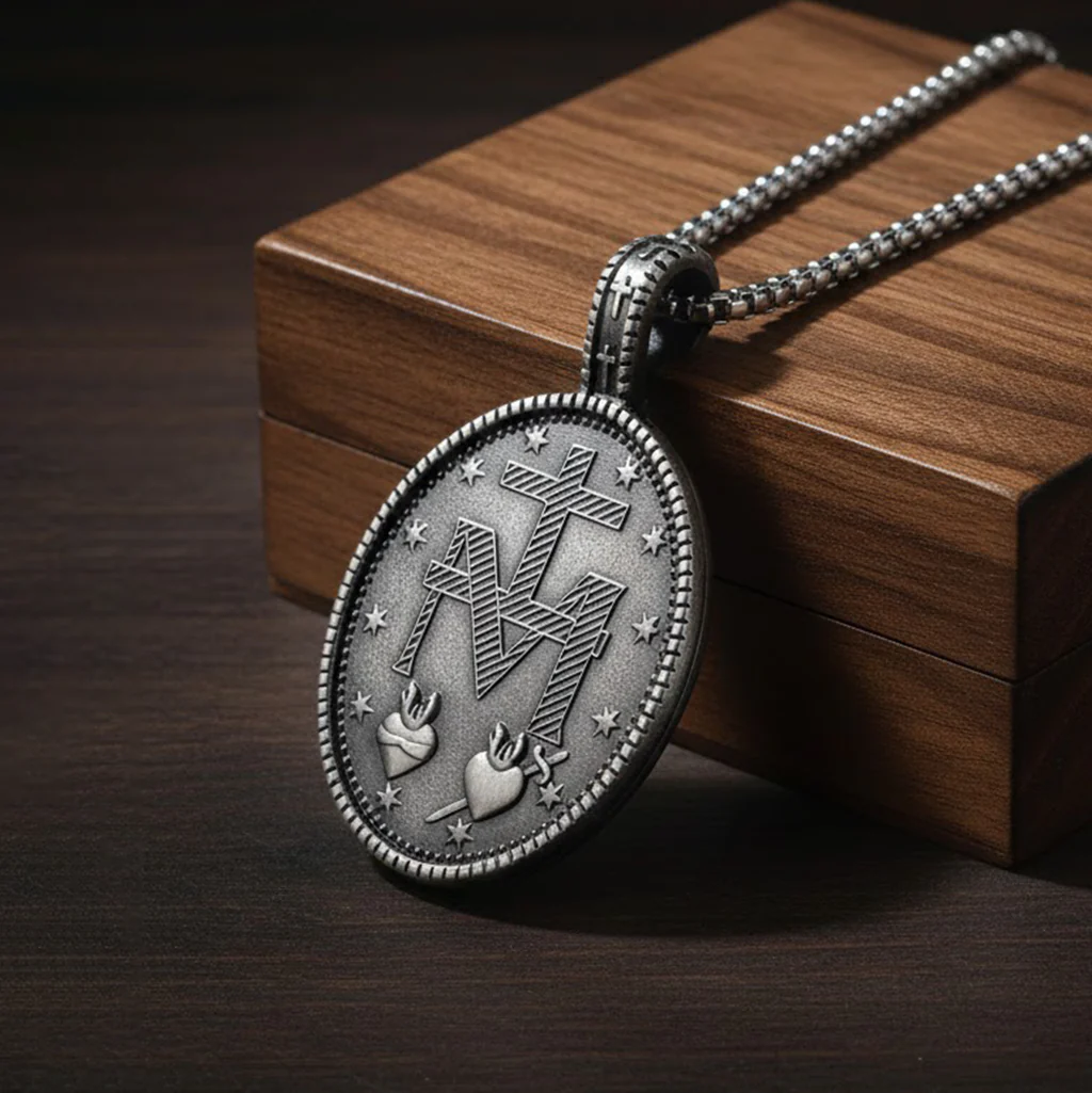 Virgin Mary Titanium Stee Pendent - Image 4