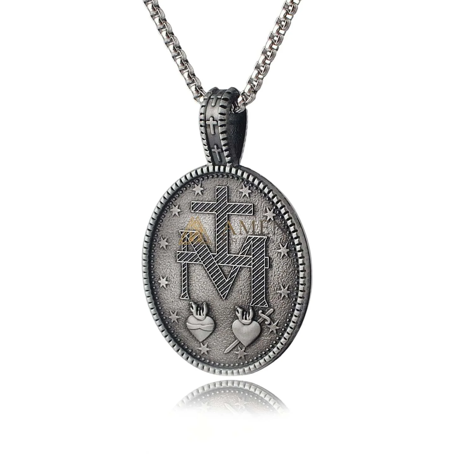 Virgin Mary Titanium Stee Pendent - Image 6