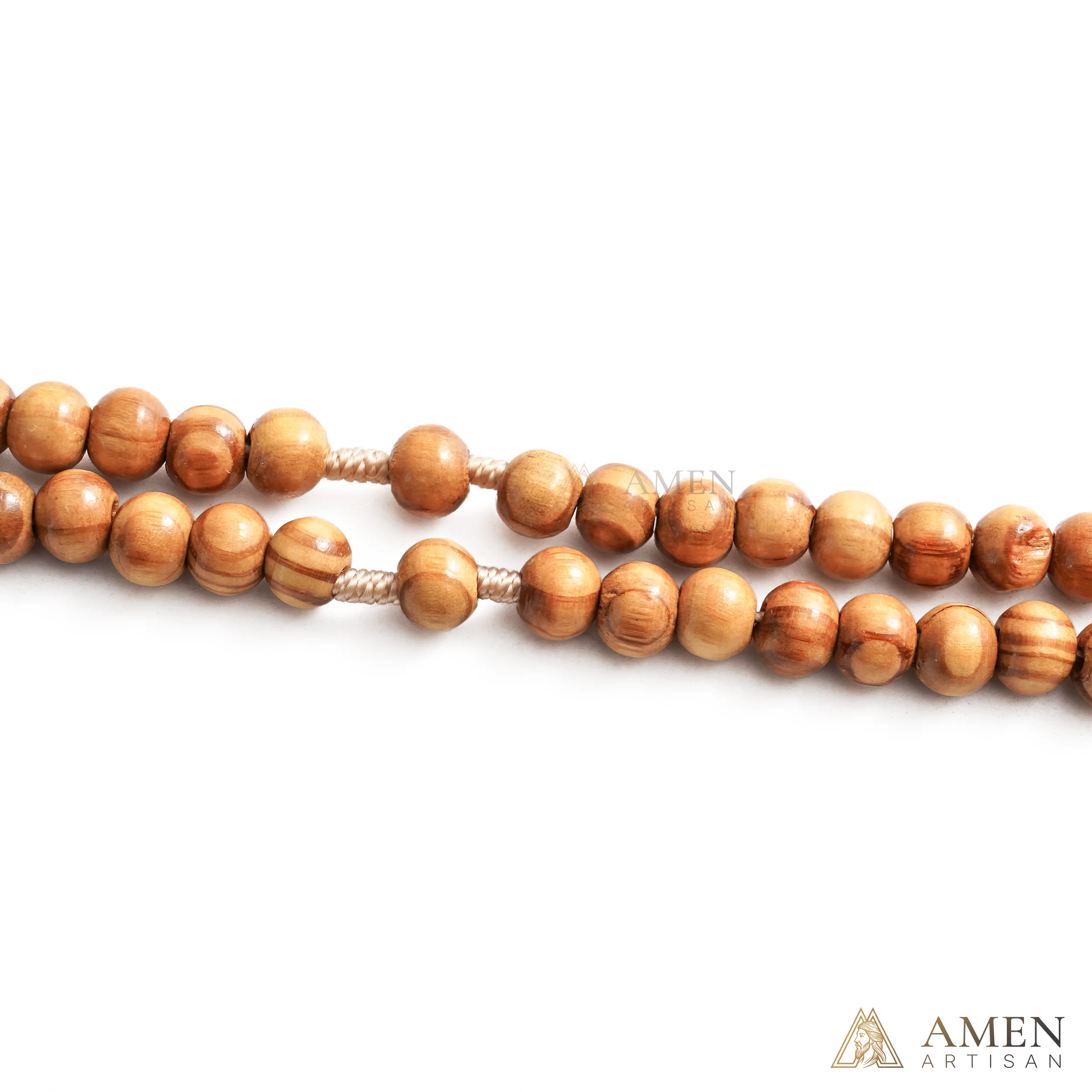 Natural Wooden Rosary Amen Artisan - Image 5